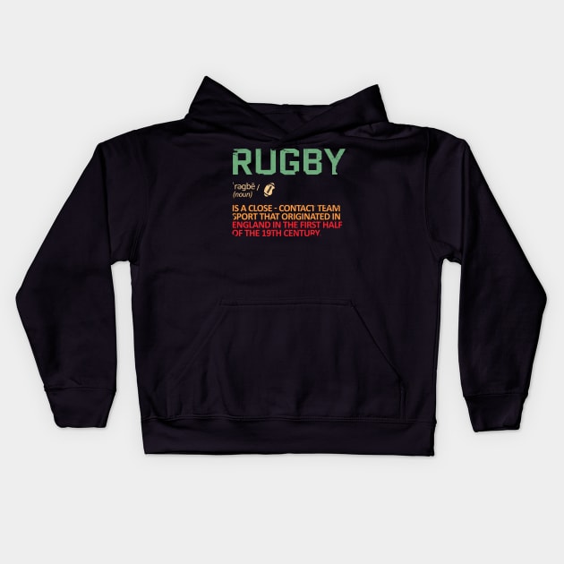 rugby Kids Hoodie by ris_kiefendi